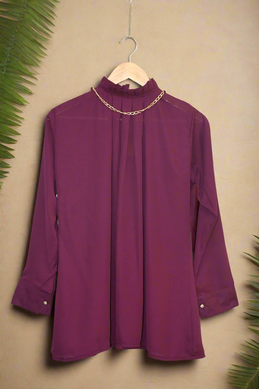 Top Neck Chain-Magenta