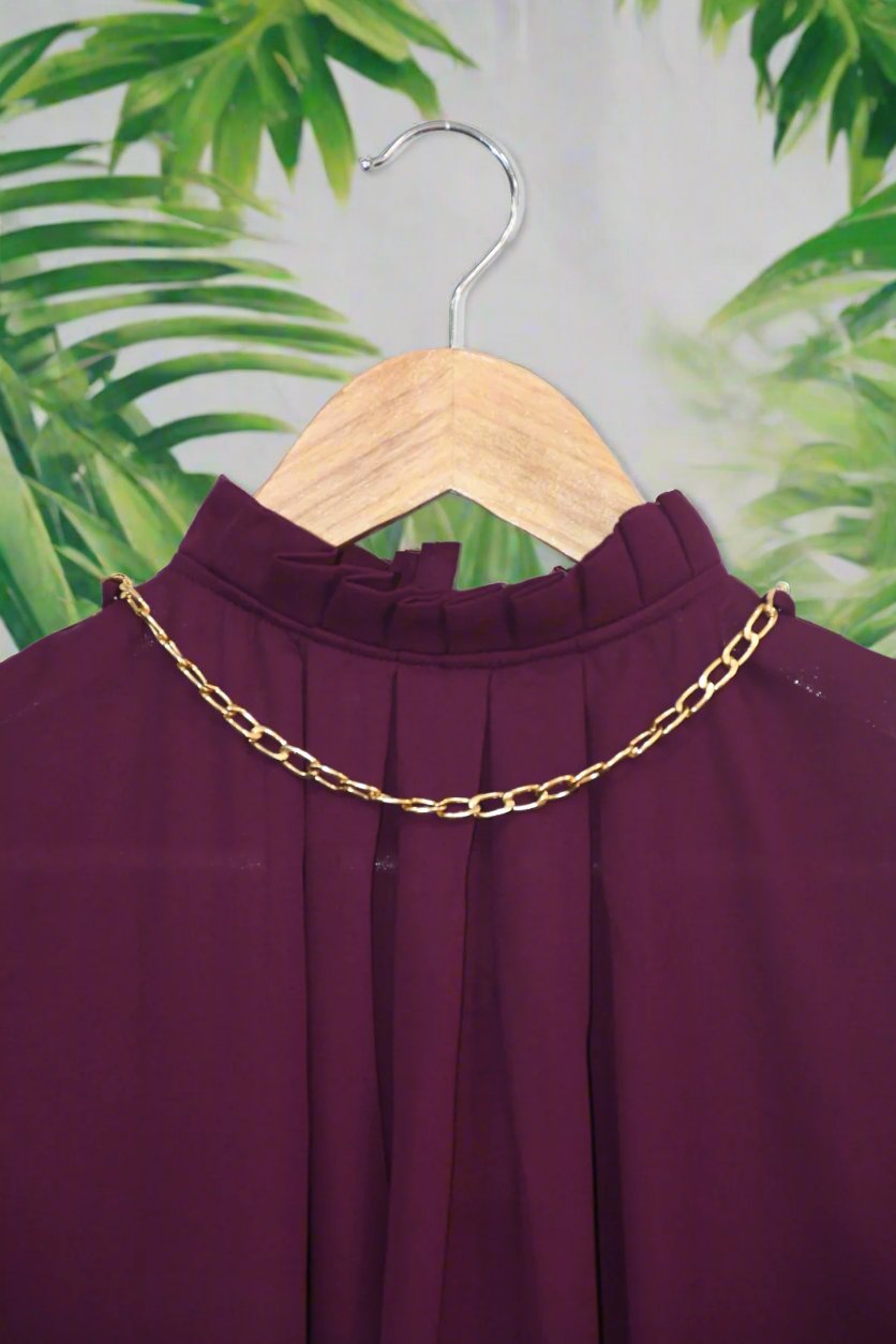 Top Neck Chain-Magenta