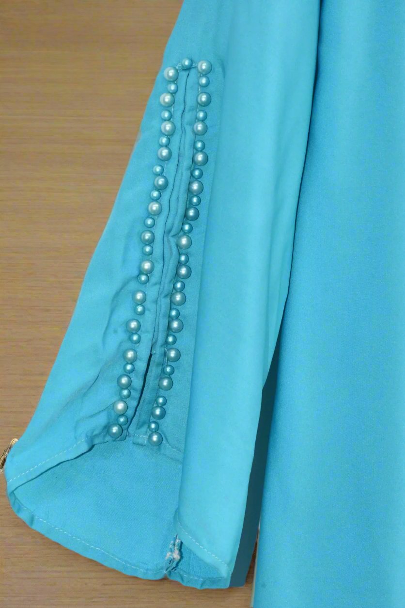 Top Pearl Sleeves-Turquoise