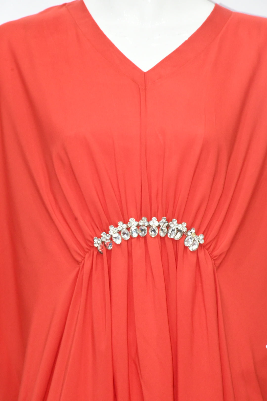 Maxi Kaftan Plain-Candy Red