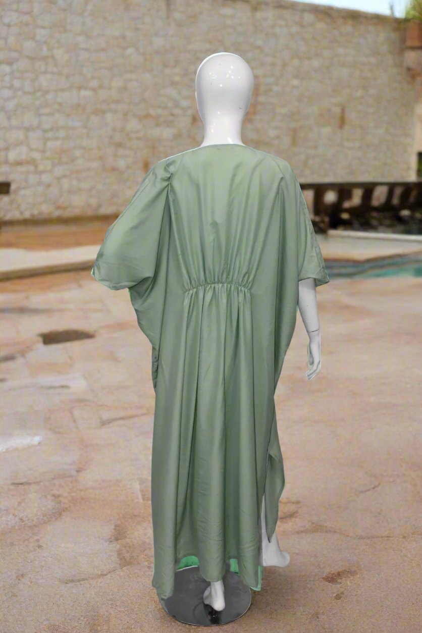 Maxi Kaftan Plain-Pistachio Green