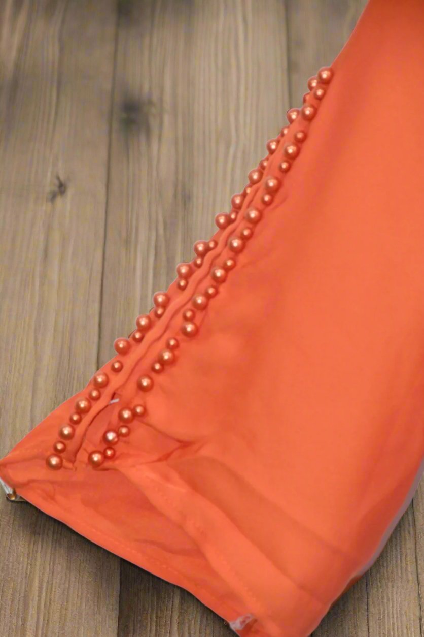 Top Pearl Sleeves-Neon Orange