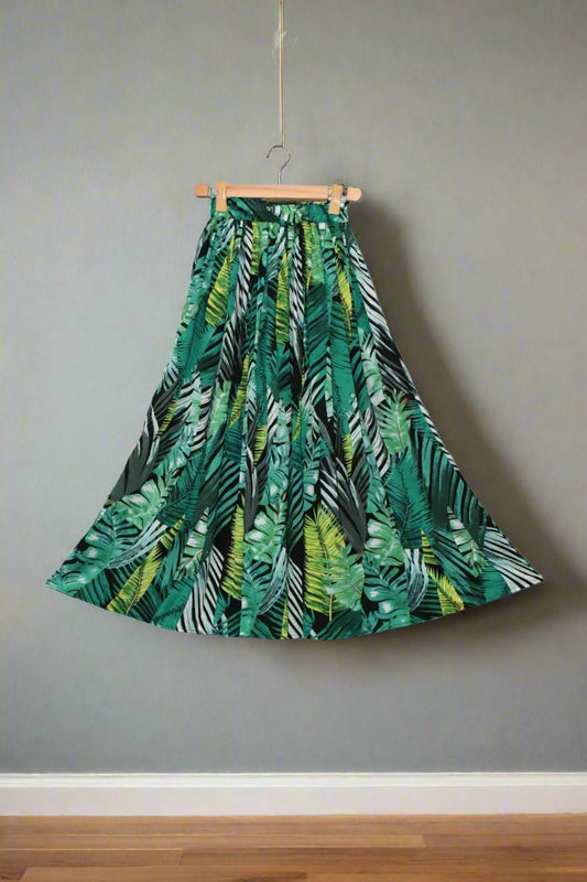 Teen Age Skirt-Tropical Leaf