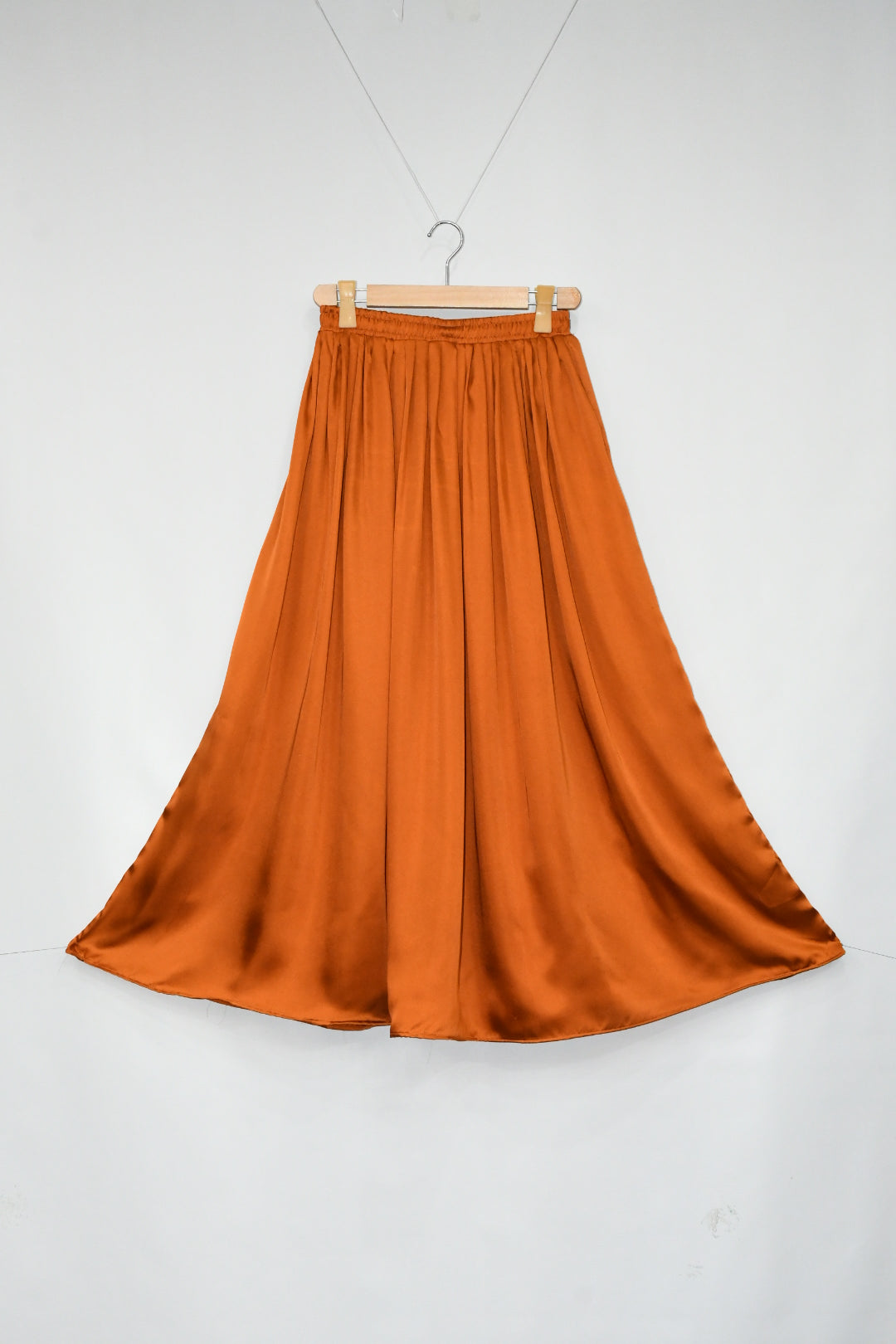 Silk Skirt-Tangerine Mist
