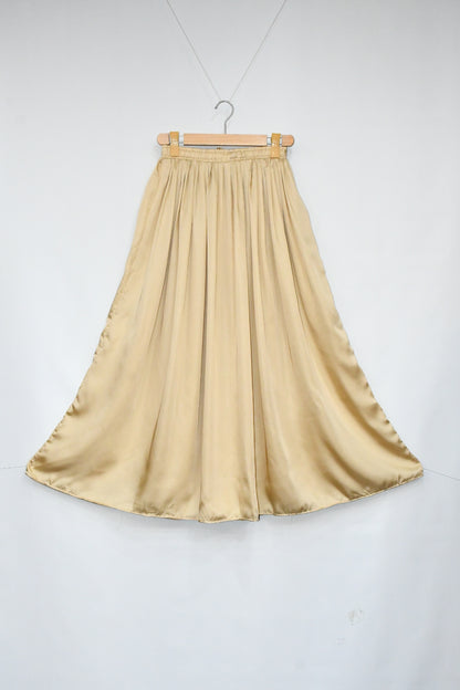 Silk Skirt-Warm Ivory