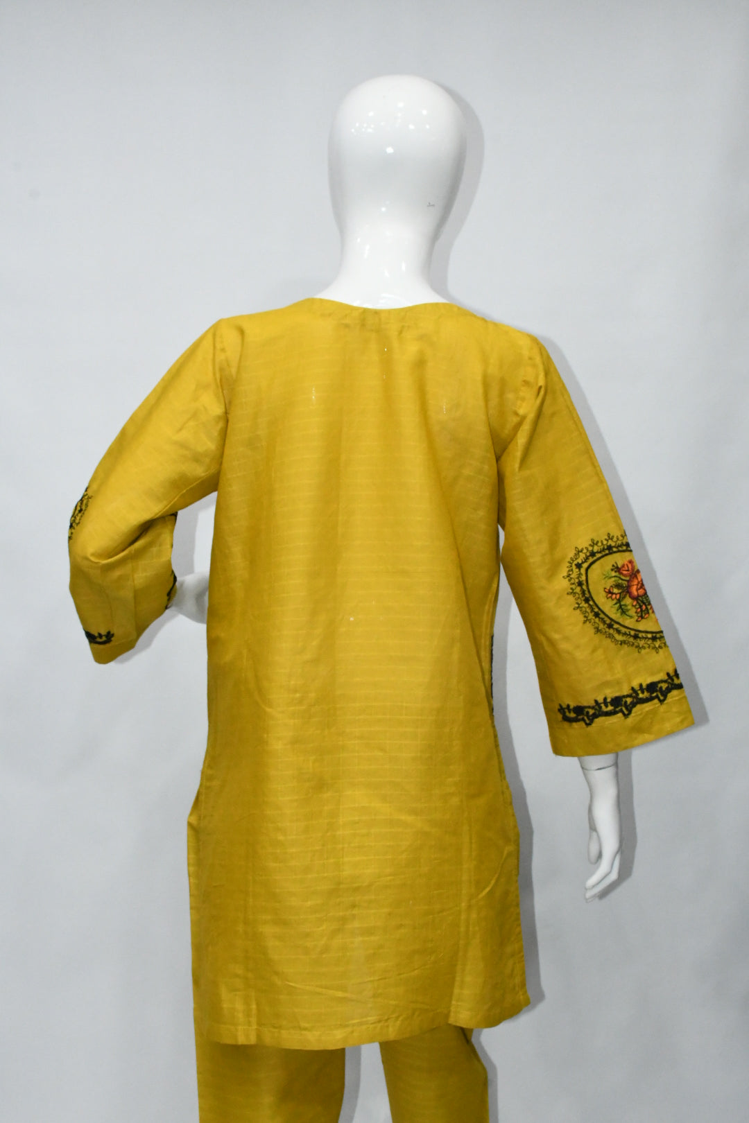 Mustard Vintage Embroidered Shirt and Trouser