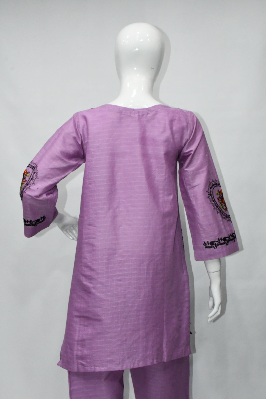 Lilac Vintage Embroidered Shirt and Trouser