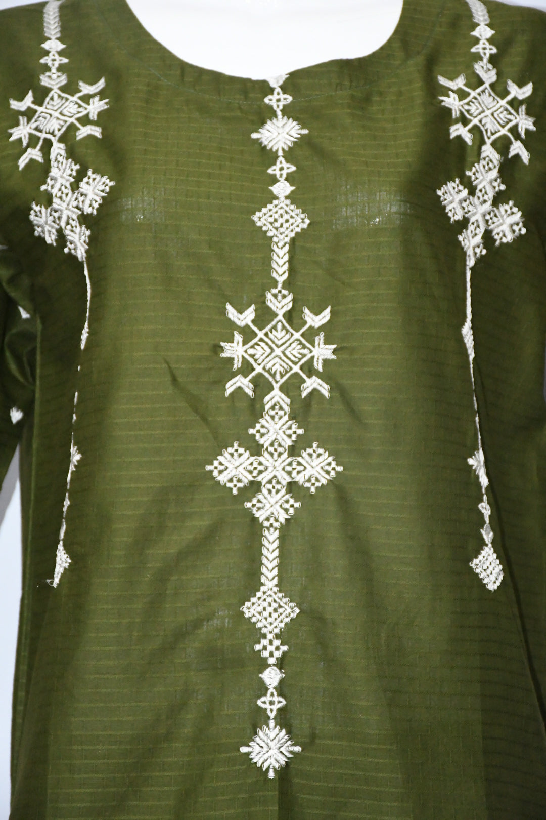 Moss Green Embroidered Shirt and Trouser