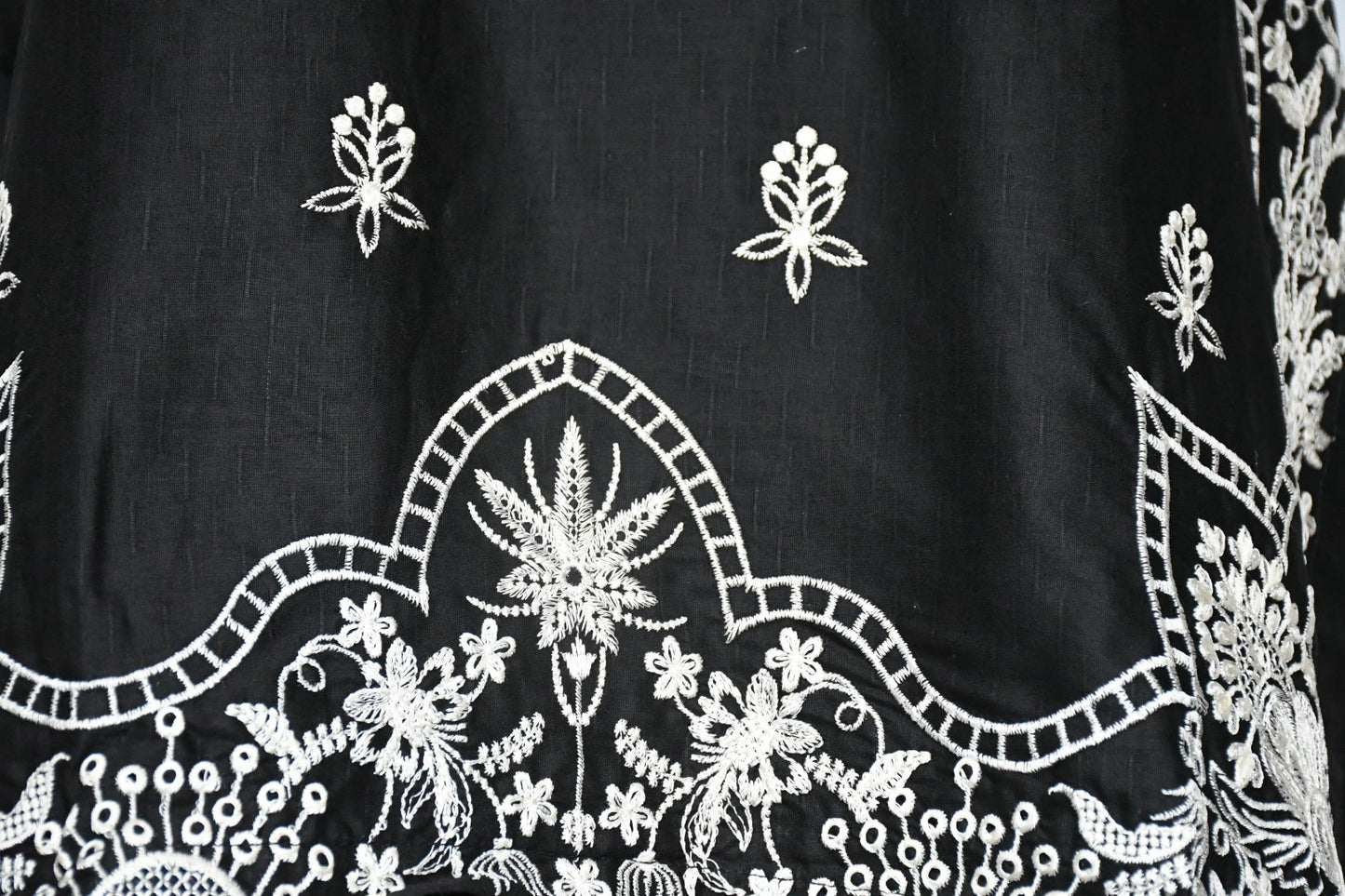 Metallic Black Embroidered Shirt and Trouser