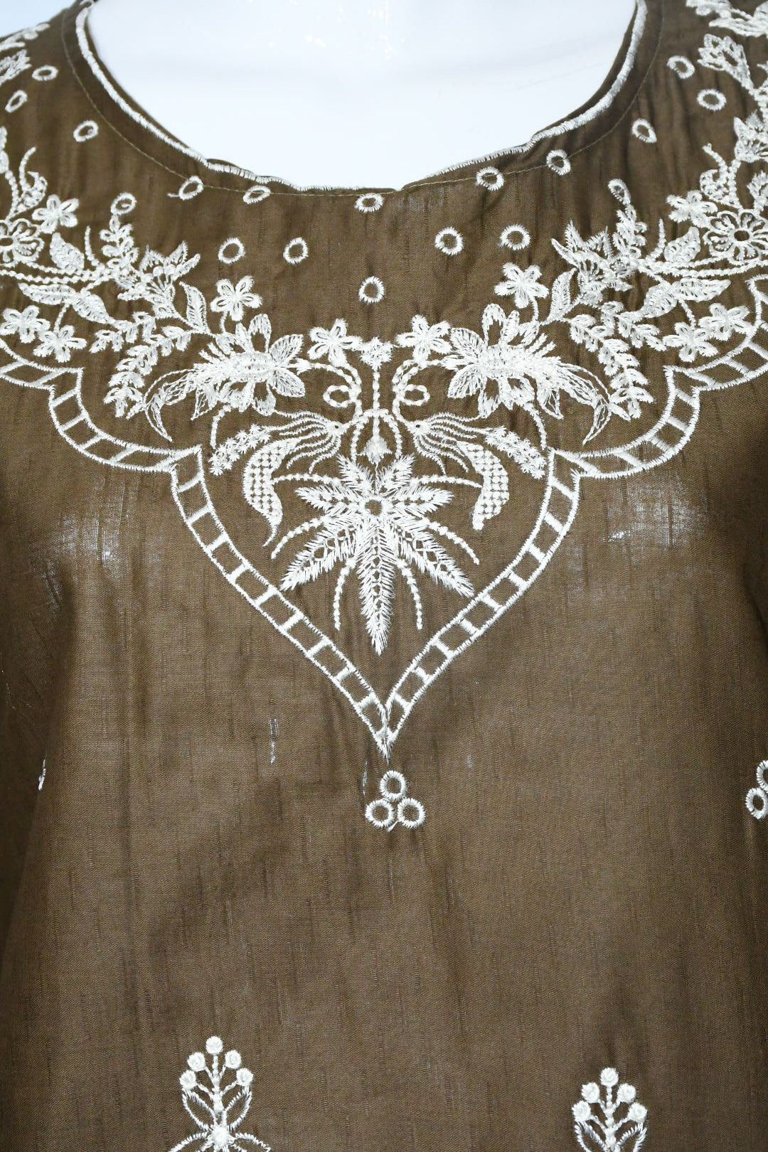 Brown Embroidered Shirt and Trouser
