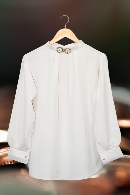 Top Plain Neck Buckle_Ivory