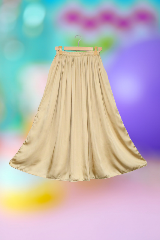 Silk Skirt-Warm Ivory