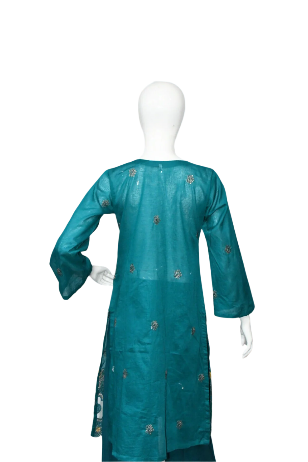 Sea Green Embroidered Shirt,Trouser & Dopatta