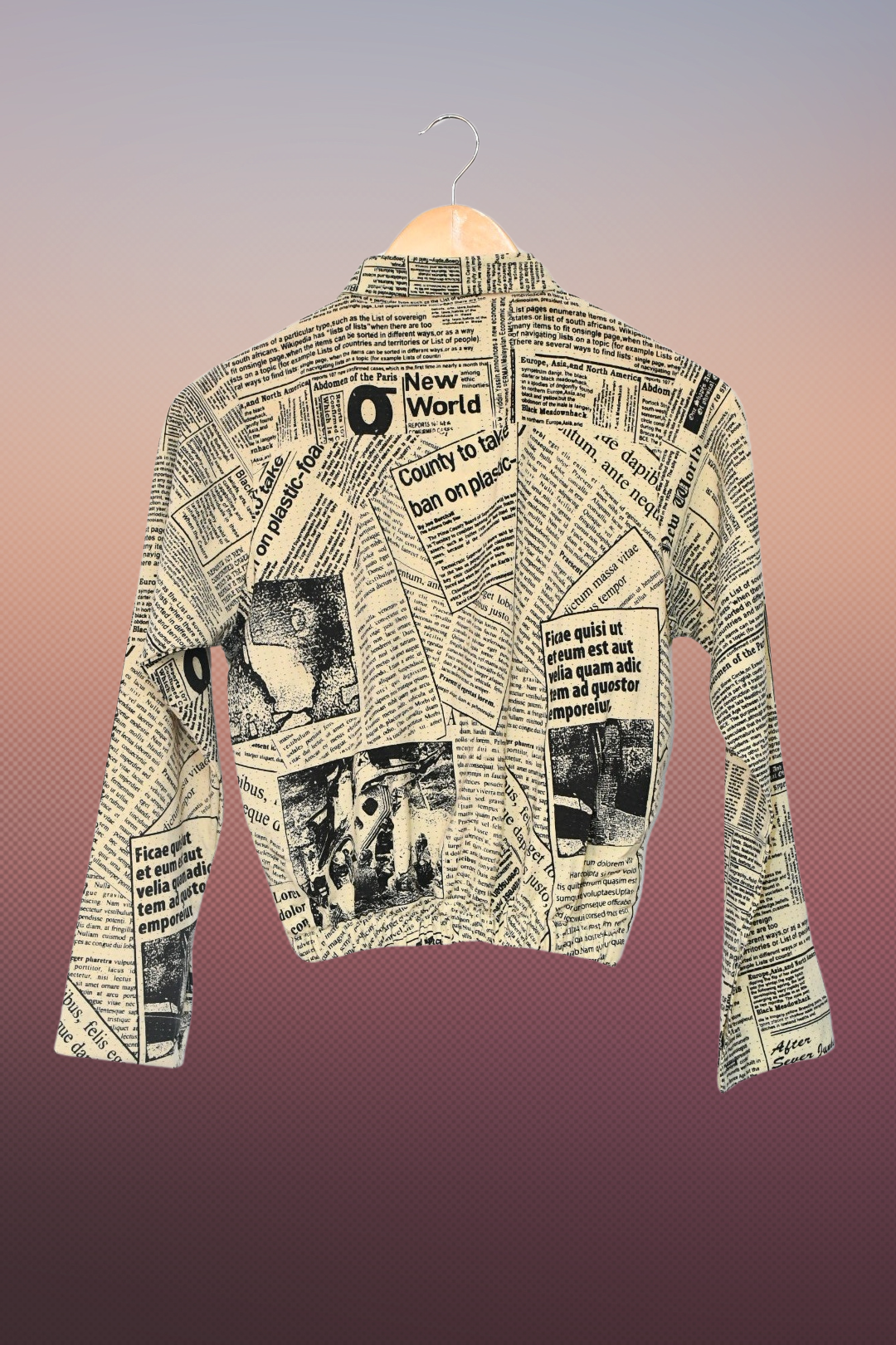 Crop Top Newspaper Print-Vintage Blast