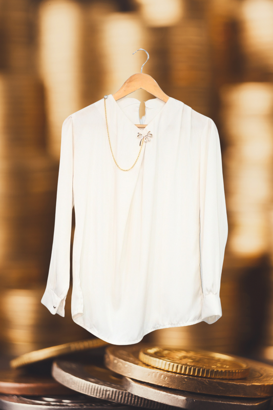 Top Shoulder Chained Style- Porcelain Solid White