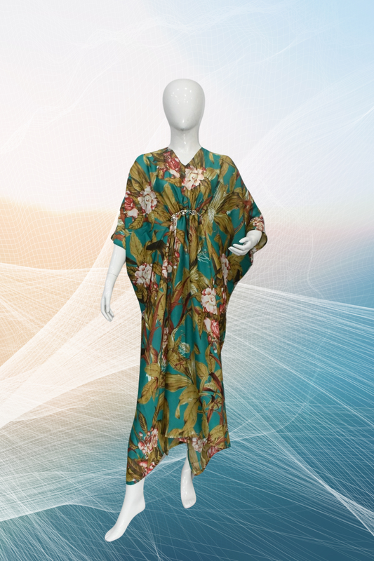 Maxi Kaftan Common Teal Blue