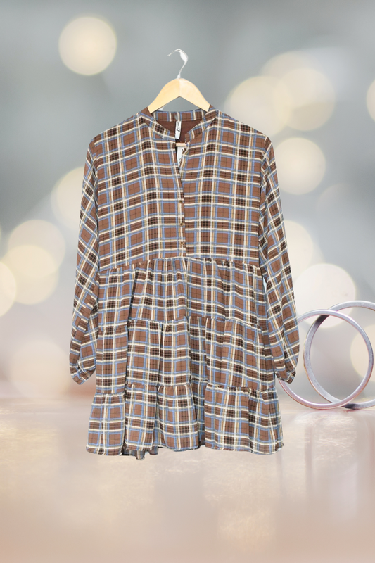 Top Plaid Pattern-Sandy Rainbow