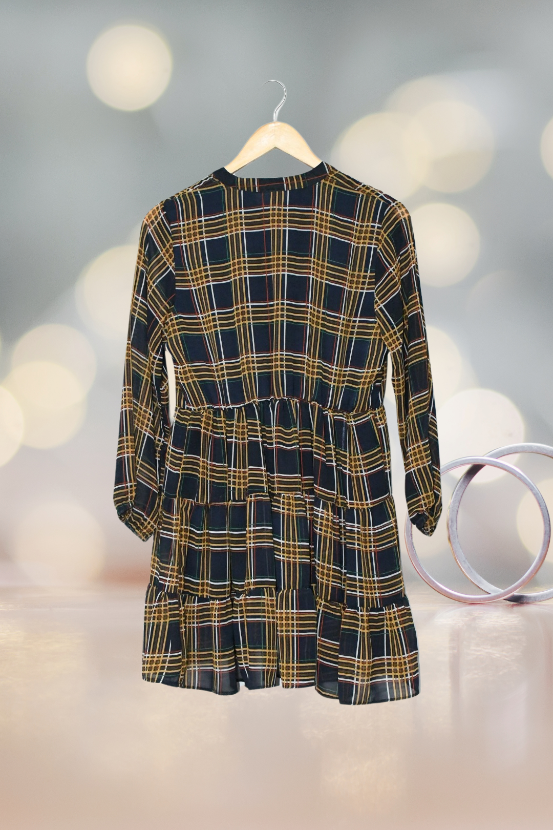 Top Plaid Pattern-Cinnamon Black