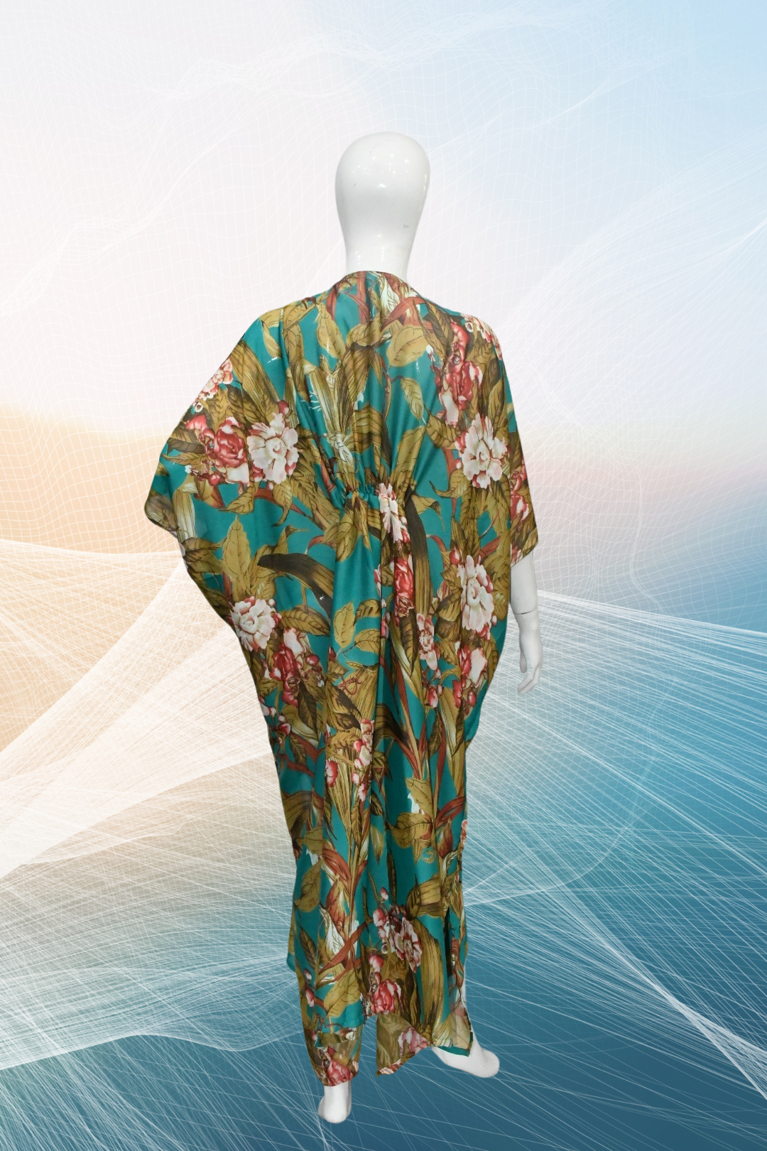 Maxi Kaftan Common Teal Blue