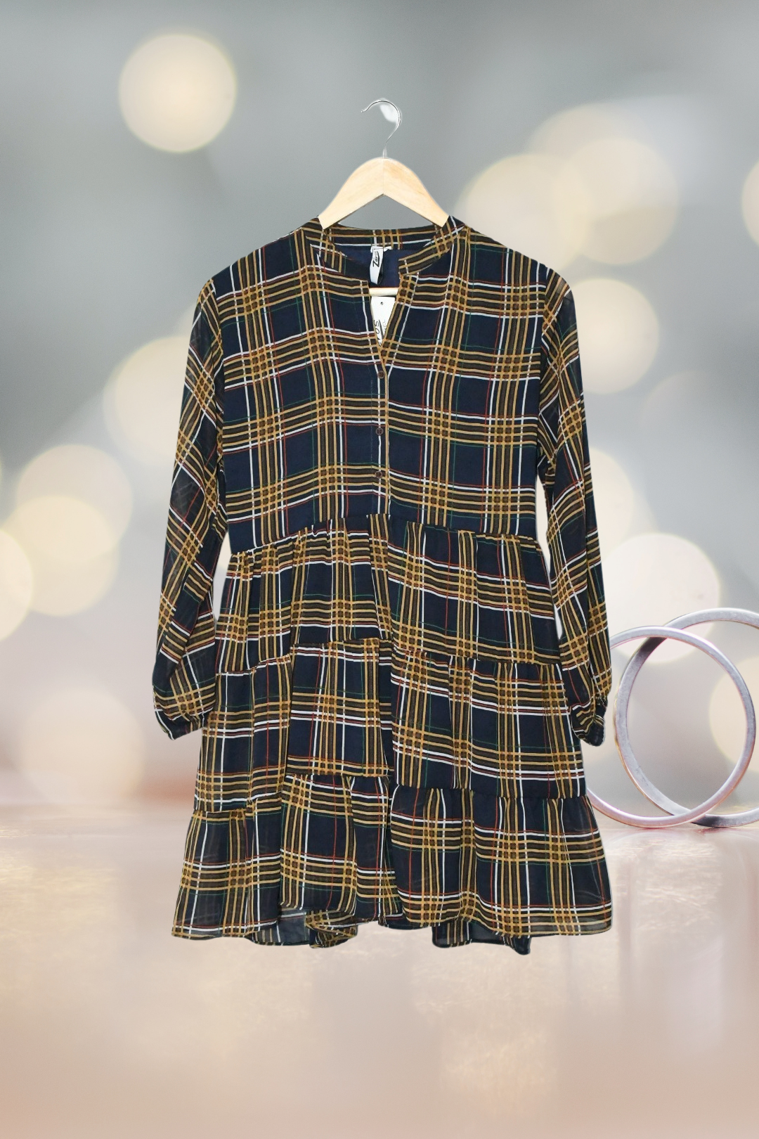 Top Plaid Pattern-Cinnamon Black