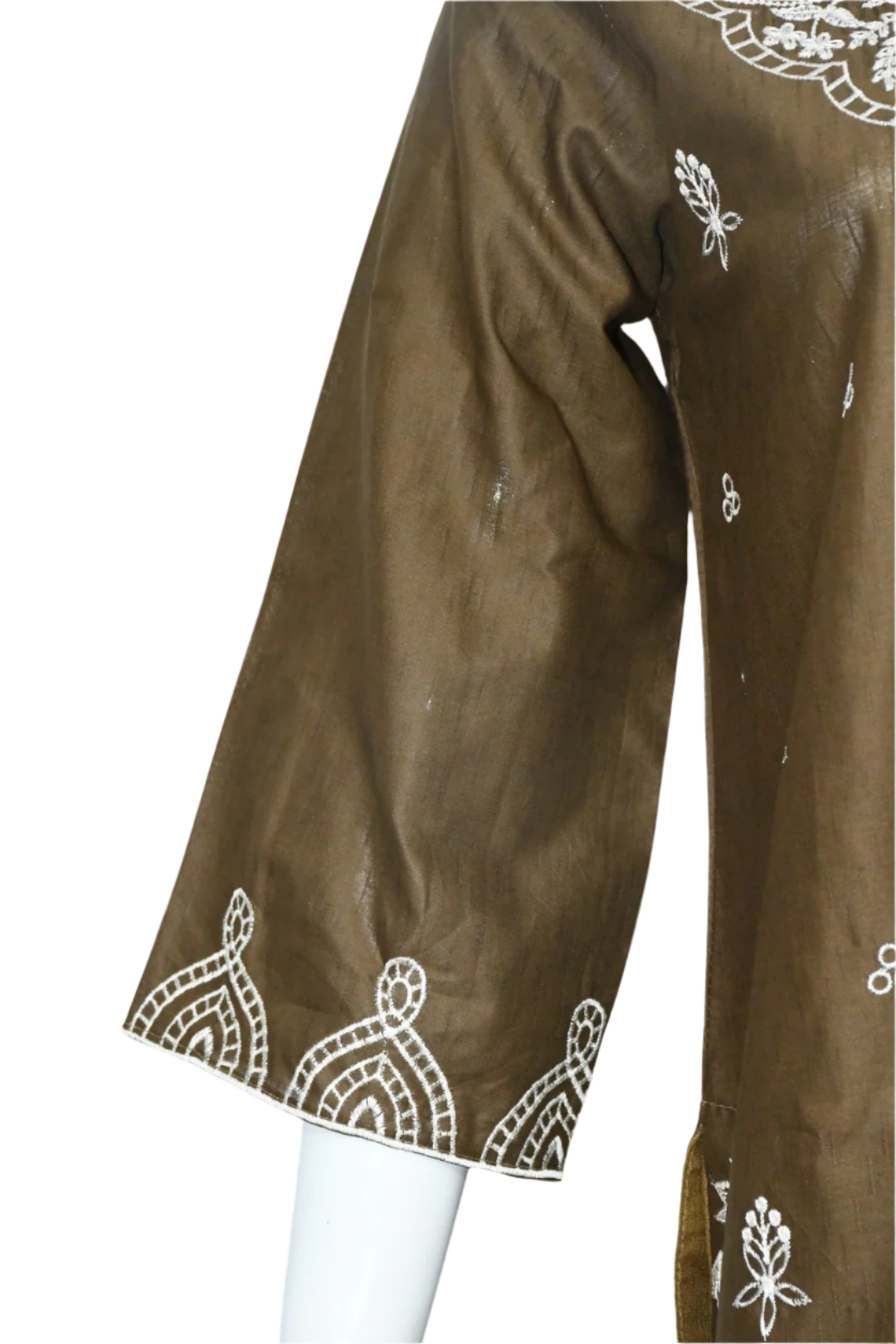 Brown Embroidered Shirt and Trouser