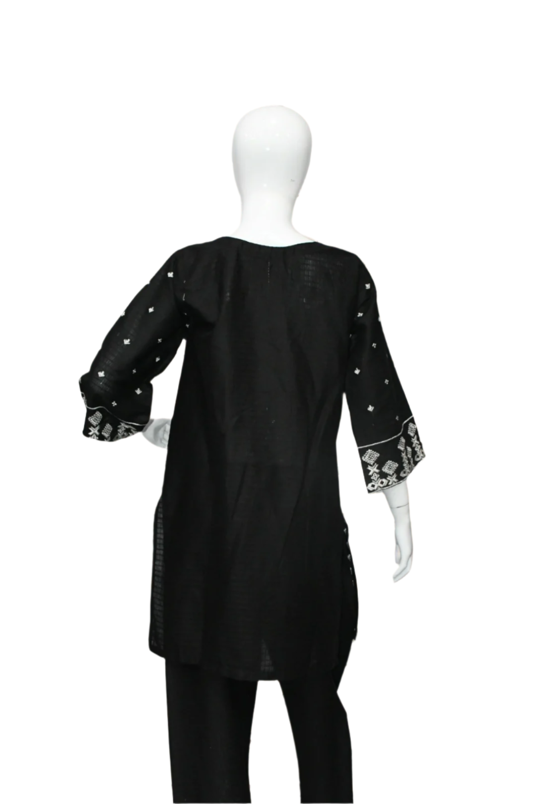 Metallic Black Embroidered Shirt and Trouser