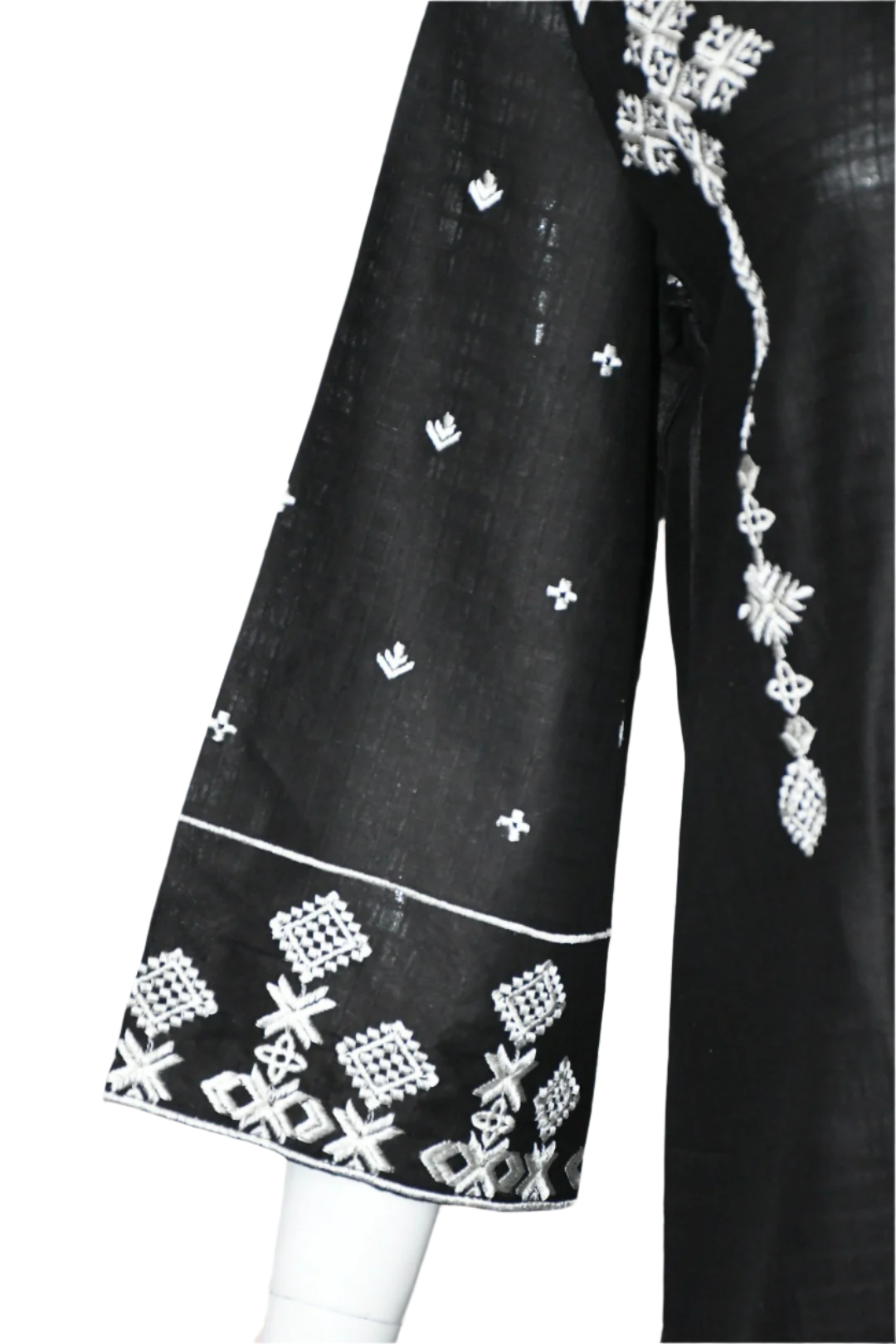 Metallic Black Embroidered Shirt and Trouser