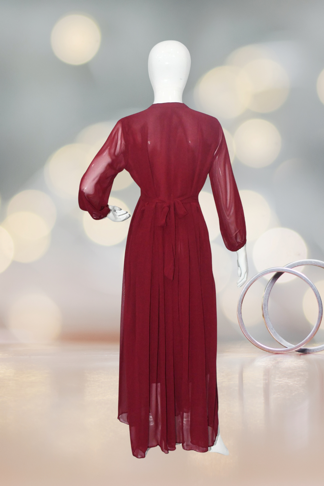 Maxi Three Button Royal Maroon