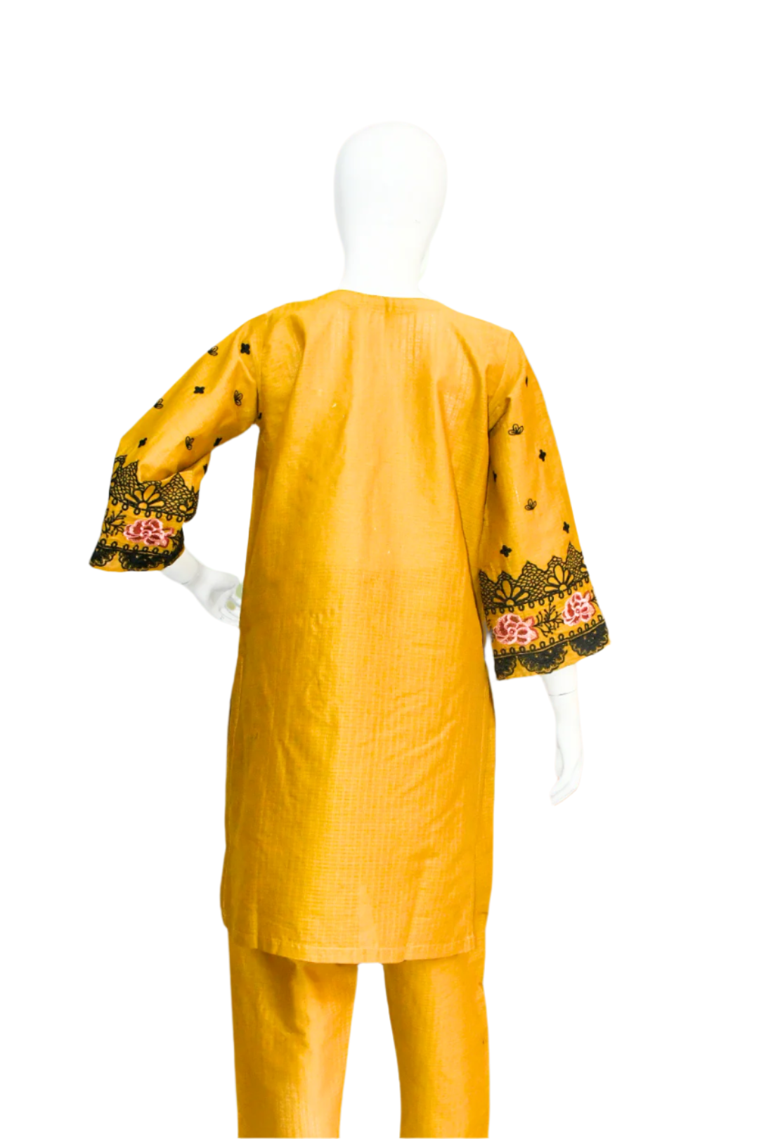 Mustard Embroidered Shirt and Trouser