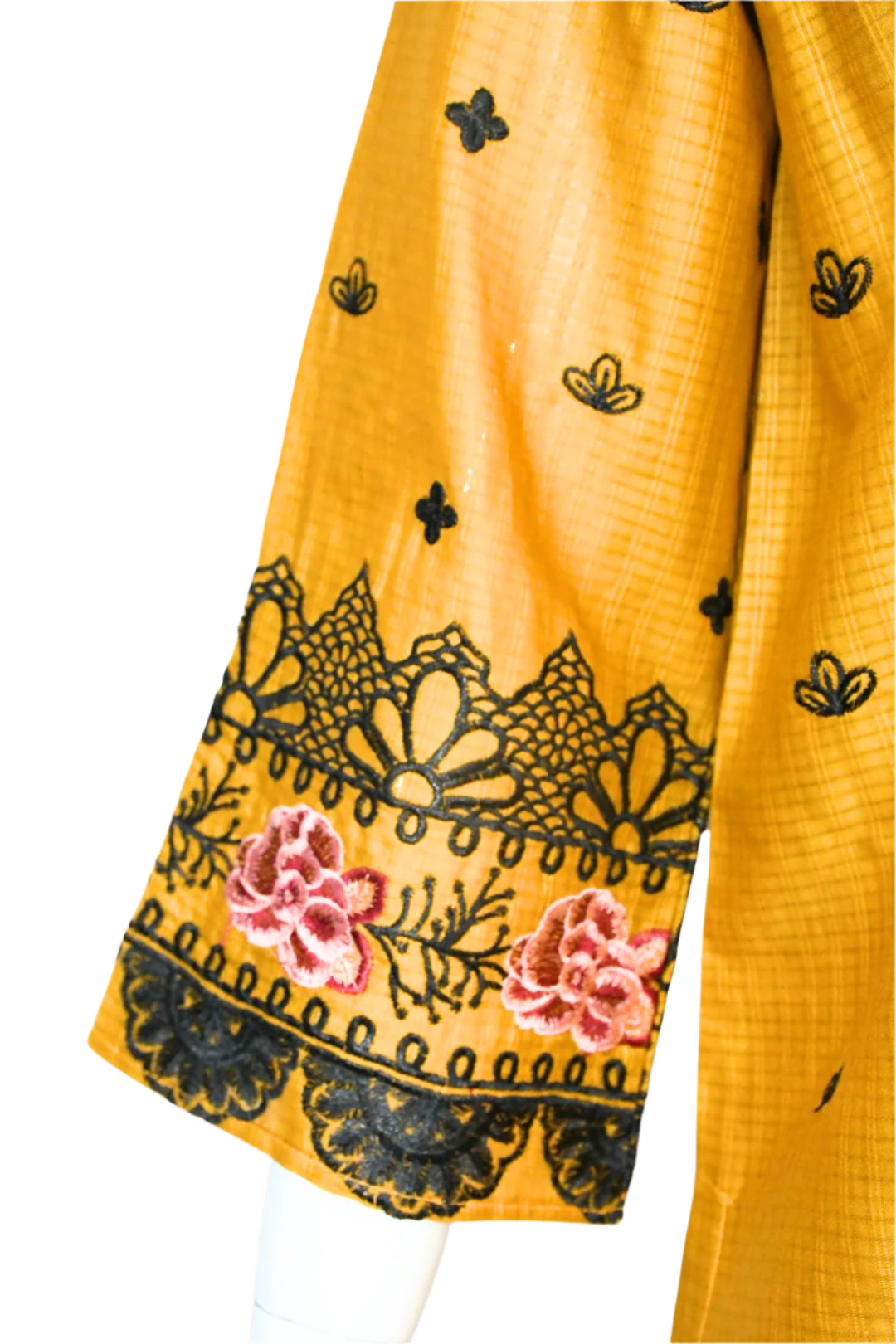 Mustard Embroidered Shirt and Trouser