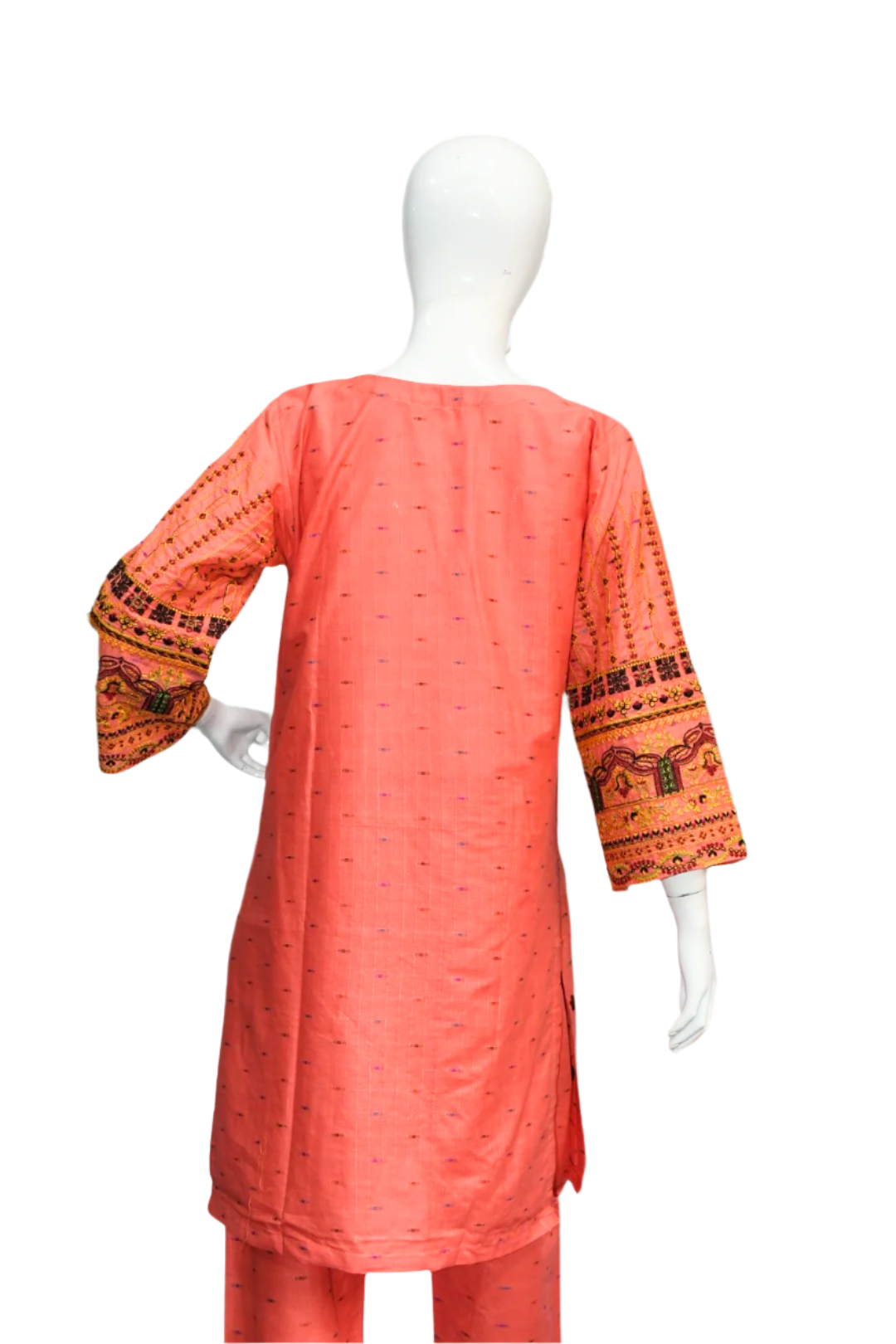 Bindi Cotton Embroidered Peachy Rose Two piece