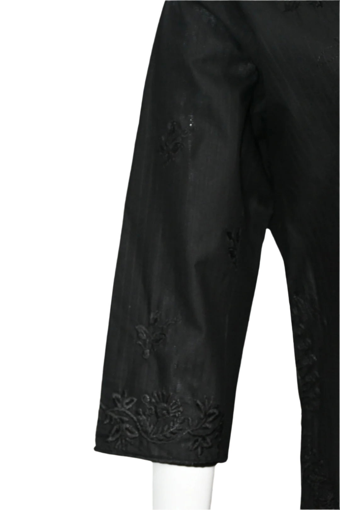 Metallic Black Embroidered Shirt and Trouser