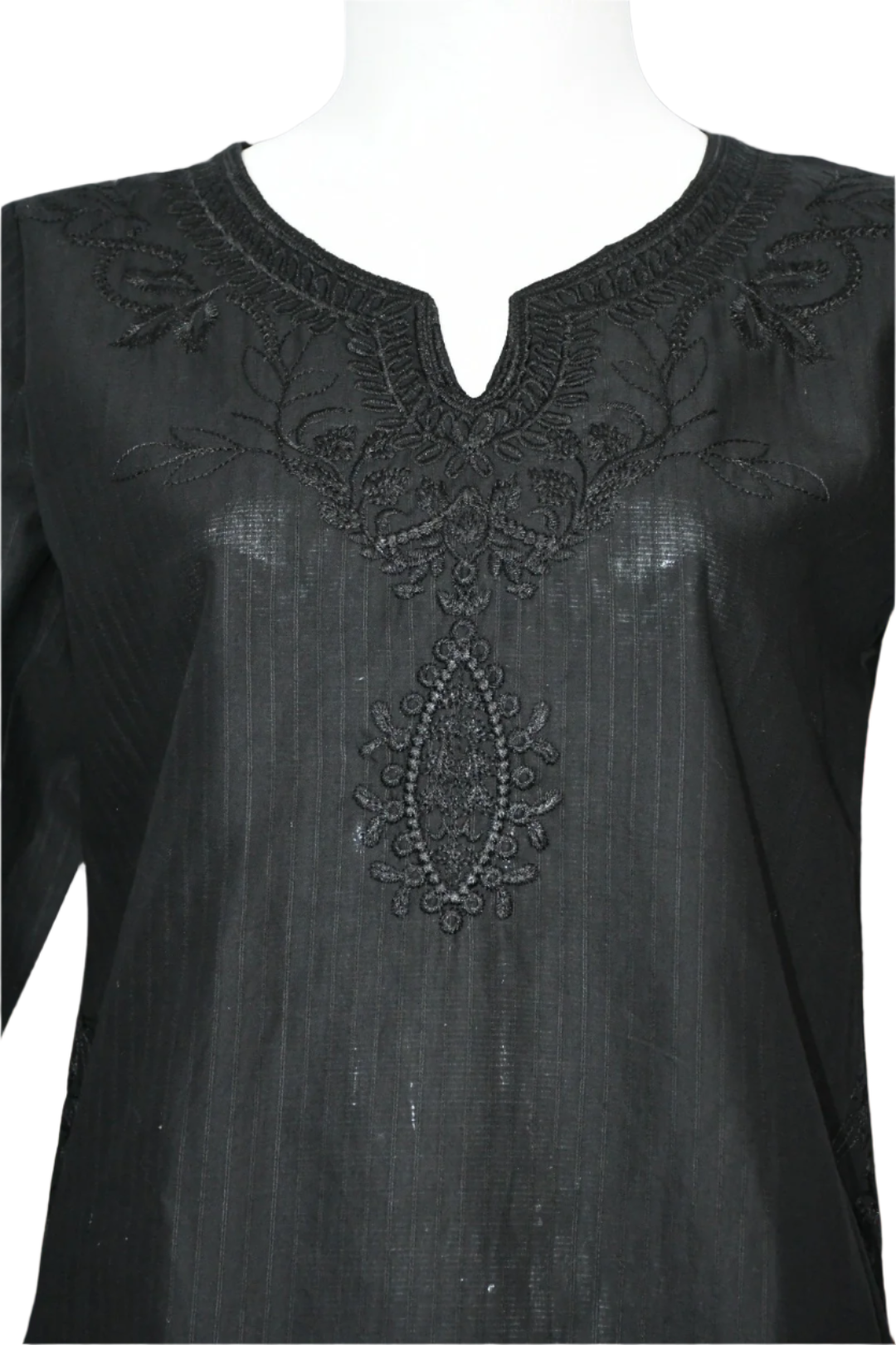 Metallic Black Embroidered Shirt and Trouser