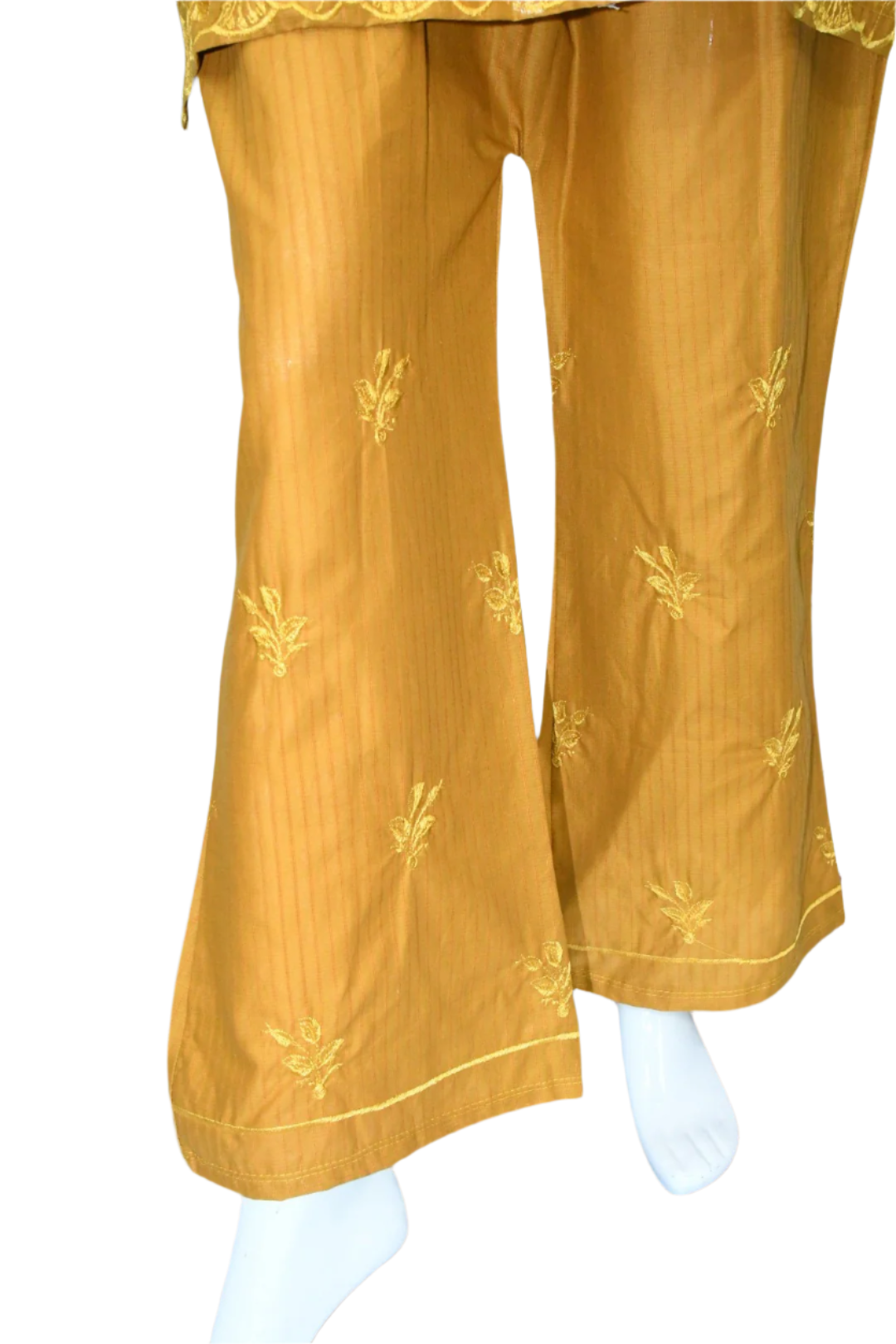 Mustard Yellow Embroidered Shirt and Trouser