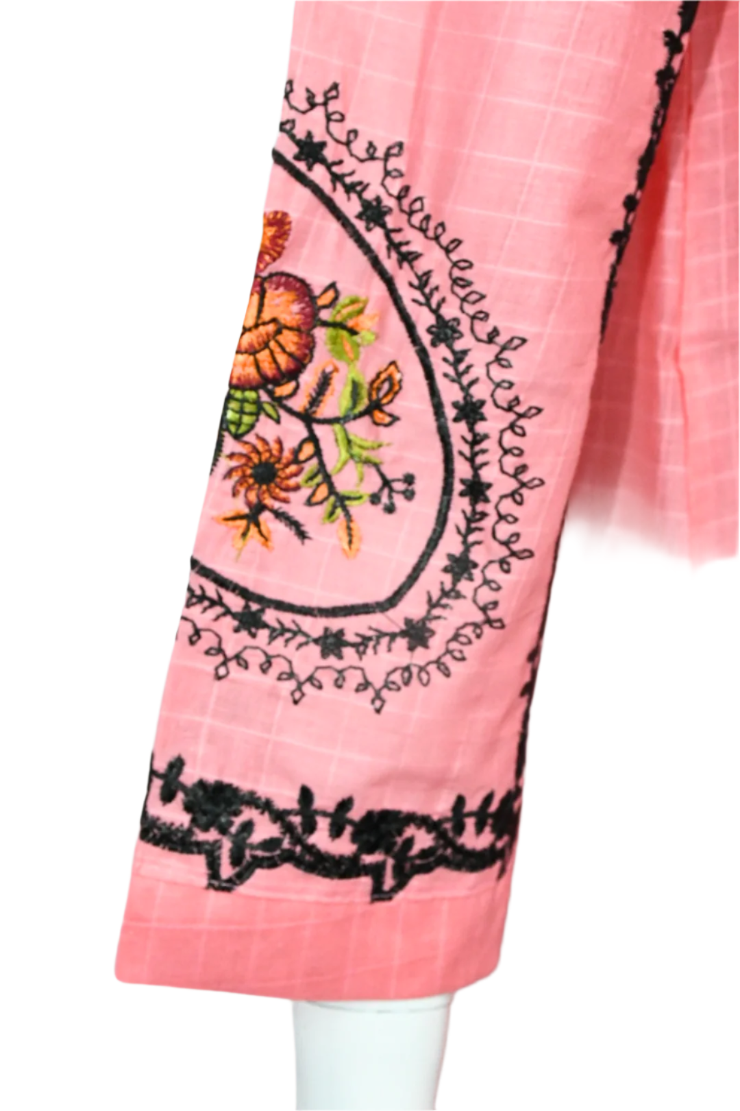 Rose Pink Vintage Embroidered Shirt and Trouser