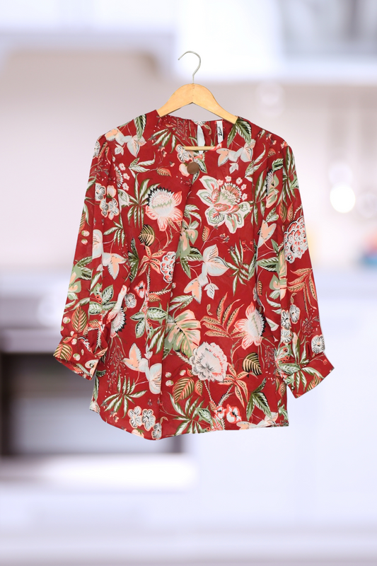 Top Printed -Red Splash