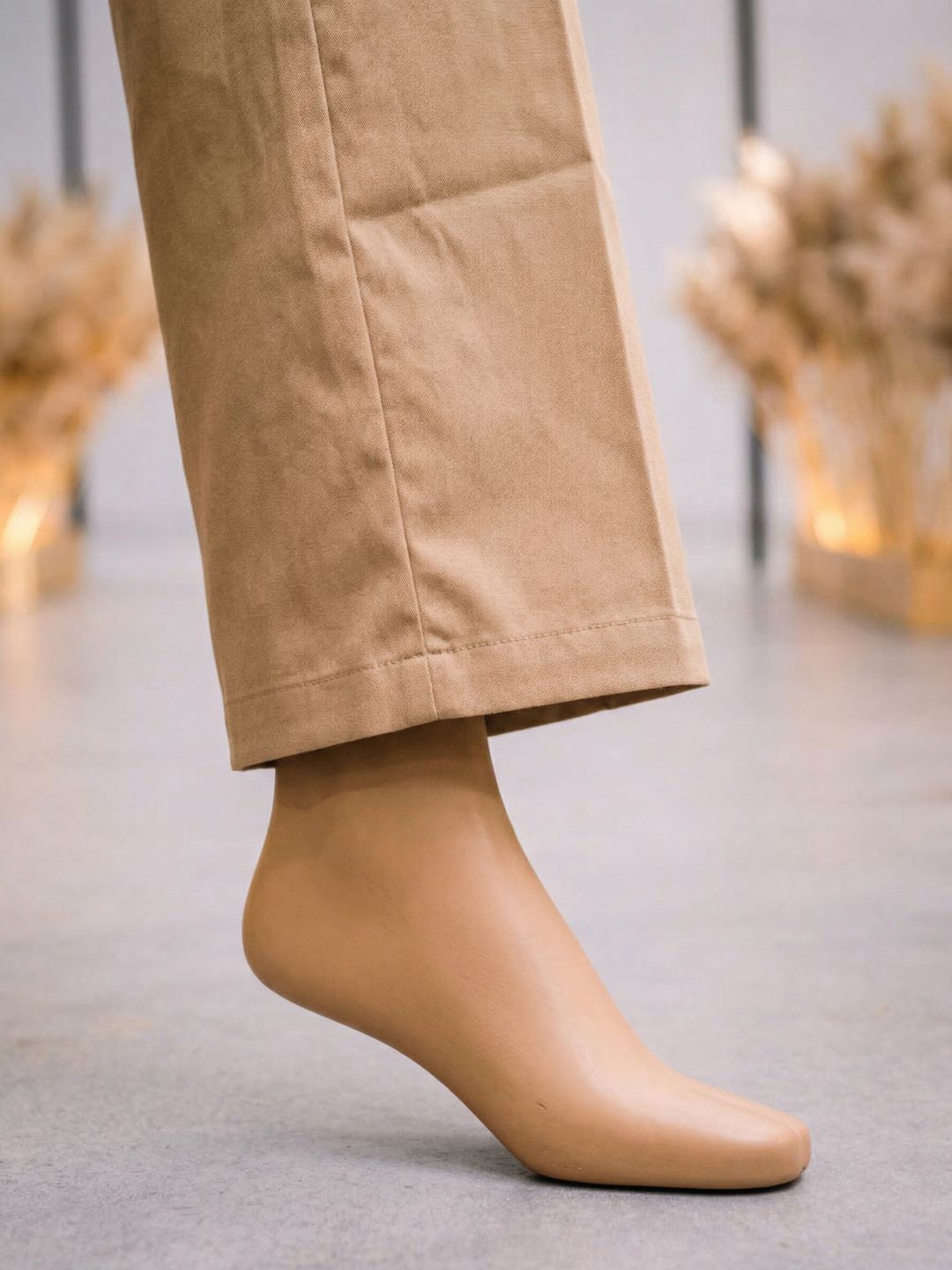 Co-Ord Set V Button Neck-Beige