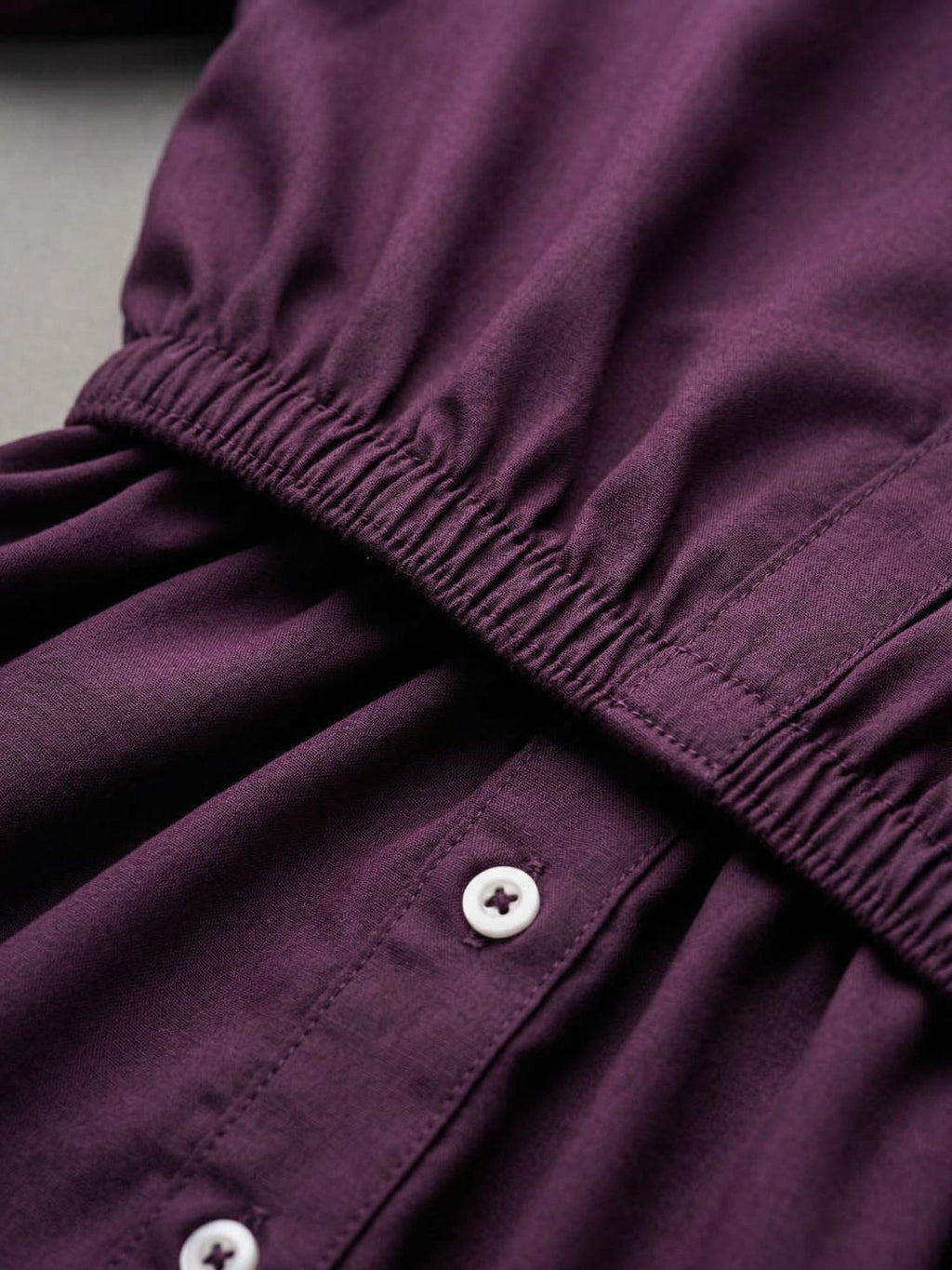 Co-Ord Set V Button Neck-Megenta