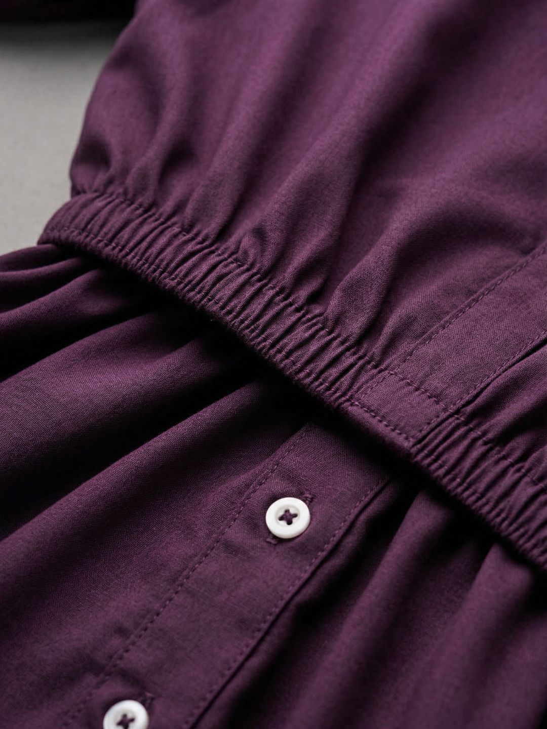 Co-Ord Set V Button Neck-Megenta