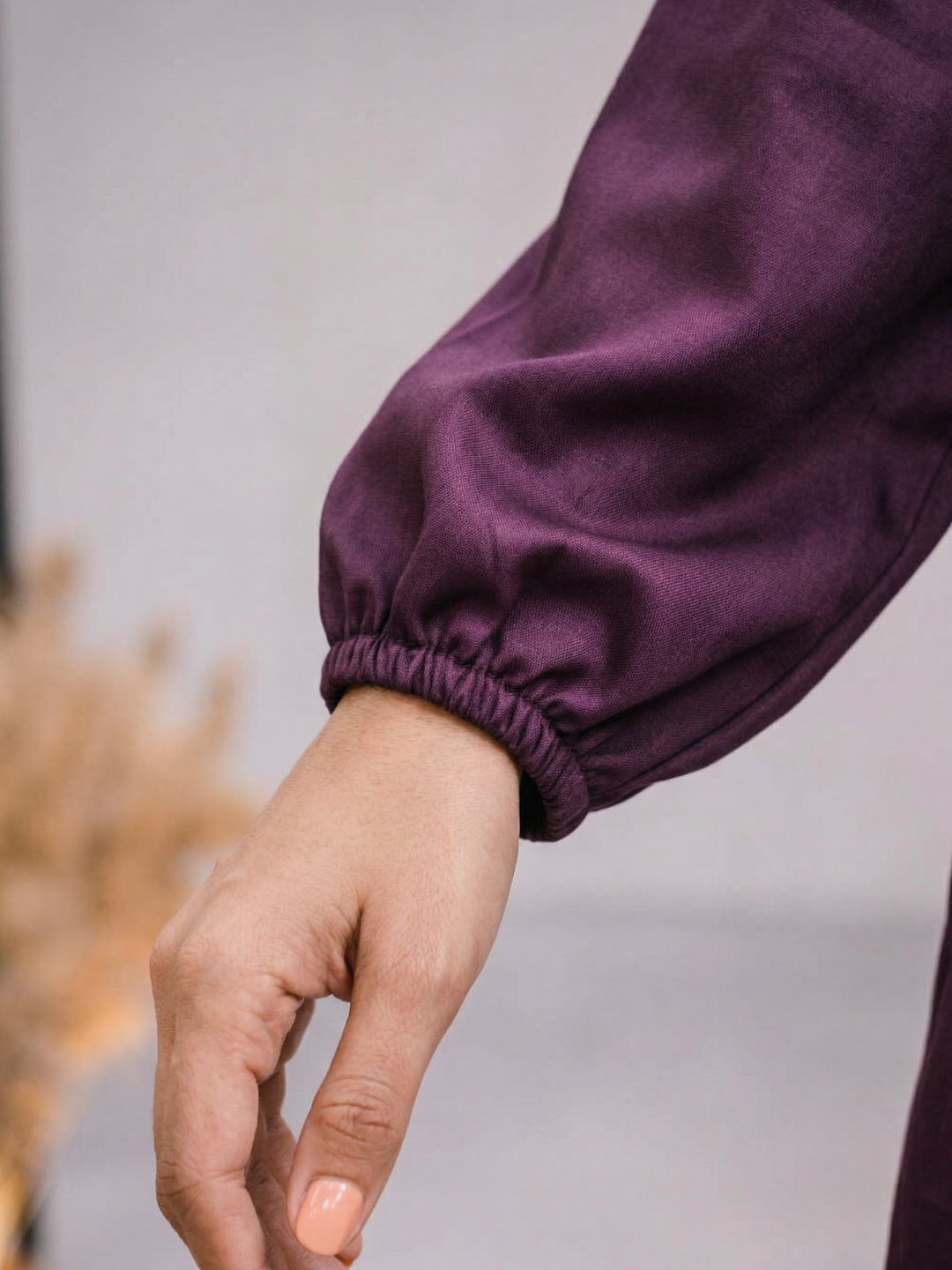 Co-Ord Set V Button Neck-Megenta