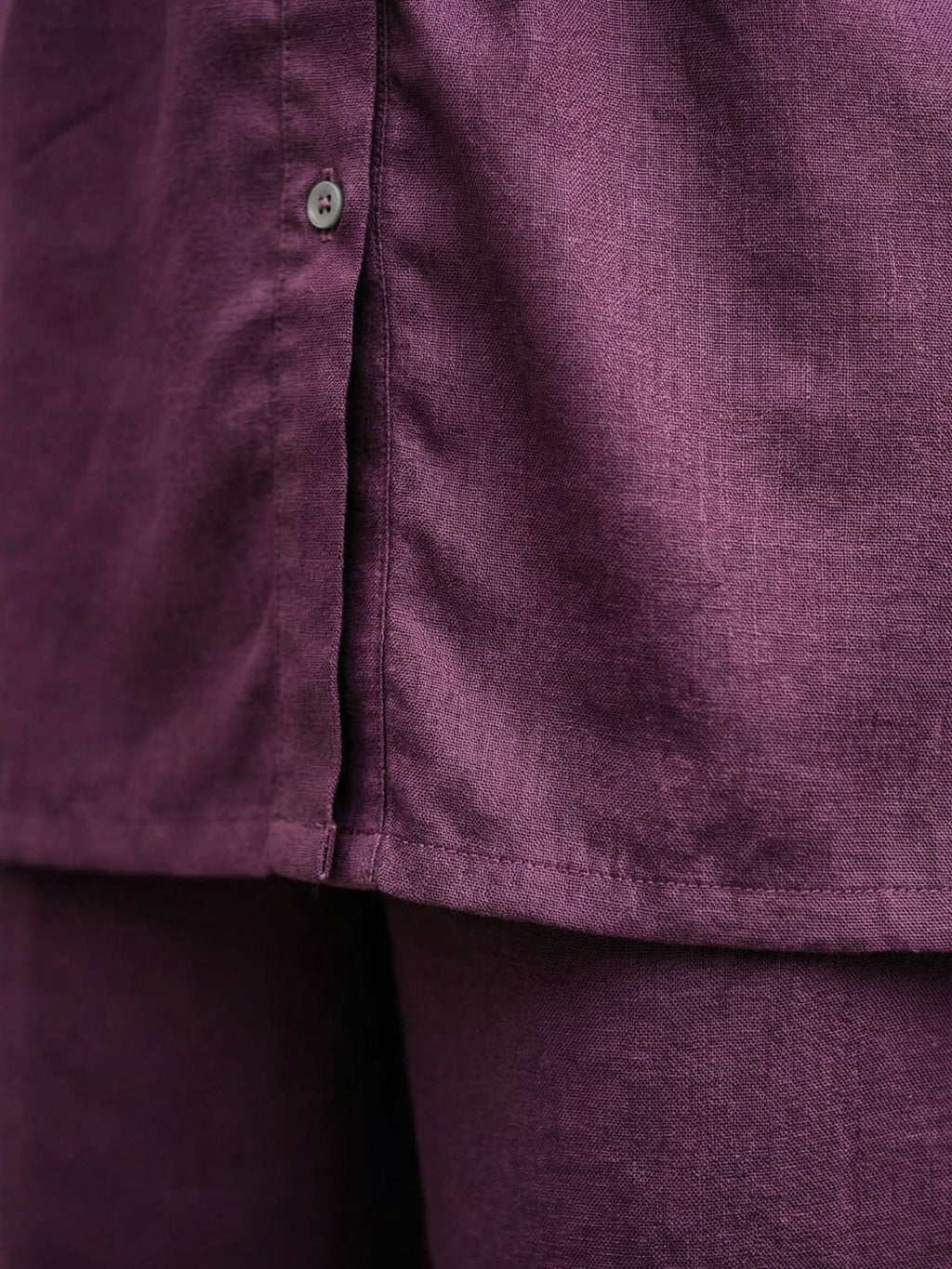 Co-Ord Set V Button Neck-Megenta