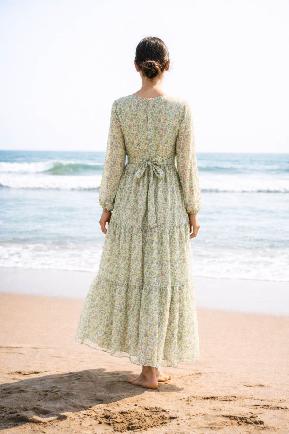 Maxi Regular Midi Dress-Pastel Botanical