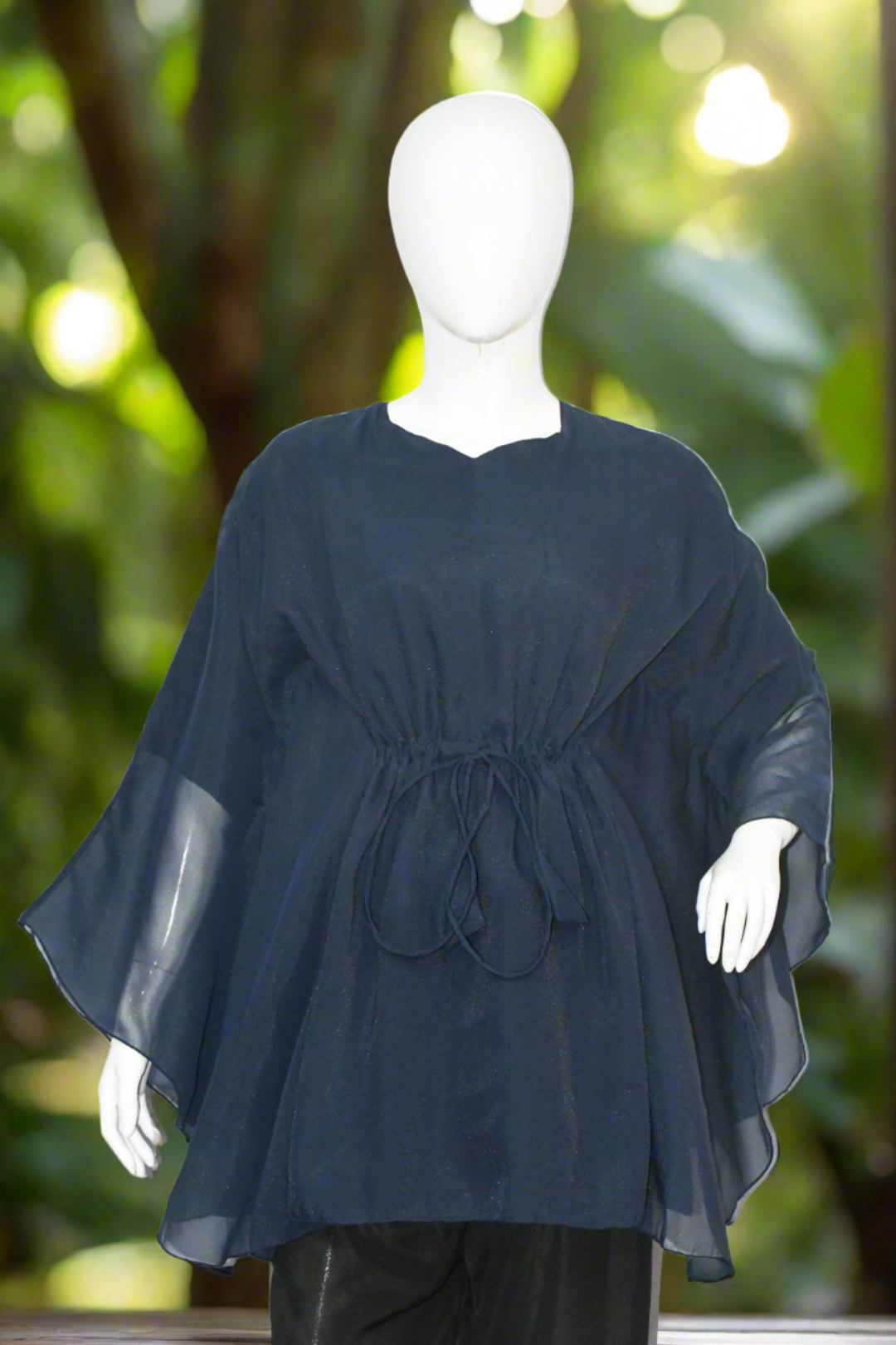 Kaftan Top-Navy Blue