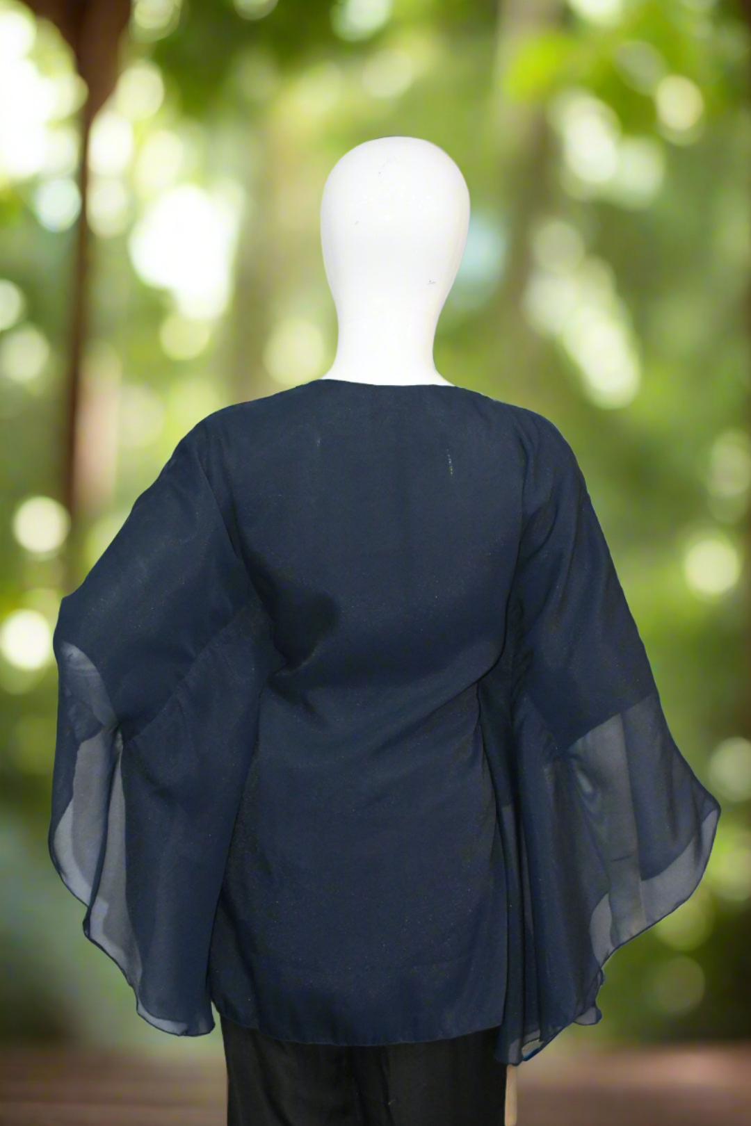 Kaftan Top-Navy Blue