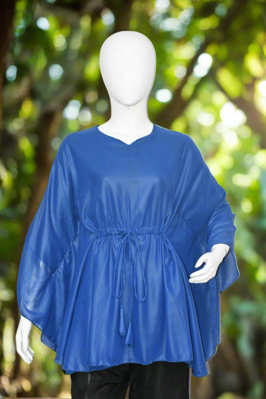 Kaftan Top-Electric Blue