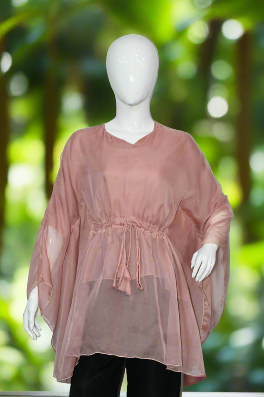 Kaftan Top-Pastel Peach