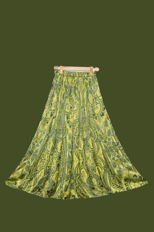 Silk Skirt-Kairi Print